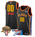Custom Oklahoma City Thunder Jersey 2025 Finals Swingman Stitched 24 - 25 City