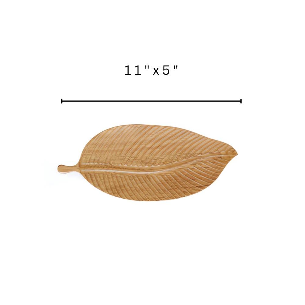 Rustic Leaf Wooden Serving Trays