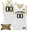 Custom Iowa State Cyclones Jersey 2024 Lightweight Basketball Stitched White Gold