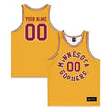 Custom Minnesota Gophers Basketball Jersey Name, Number Stitched Yellow