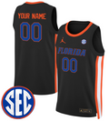 Custom Florida Gators Jersey Name, Number 2024 Swingman Basketball Black