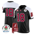 Crimson Jersey #18 Alabama Crimson Tide 2026 Rose Bowl Patch Stitched