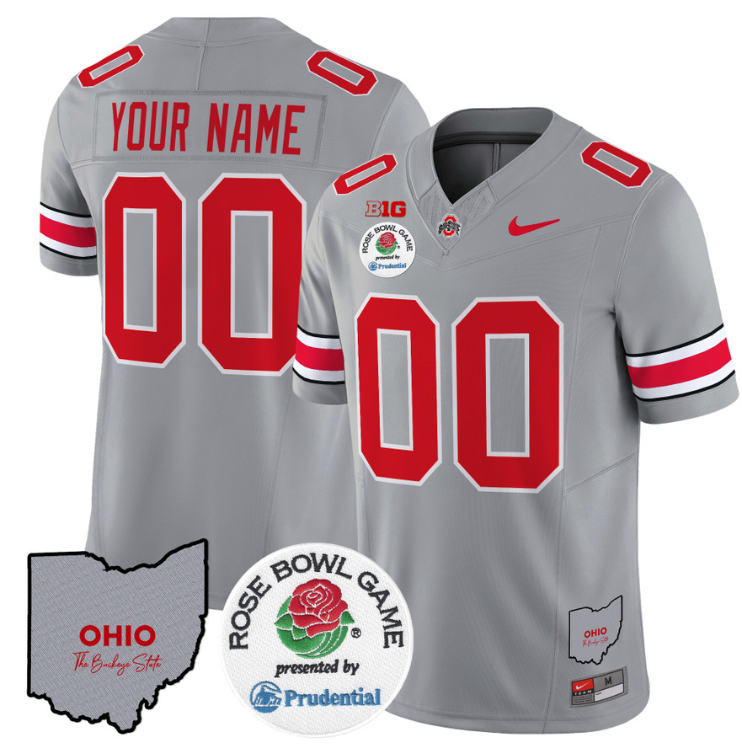 Custom Ohio State Buckeyes Jersey Rose Bowl Vapor Limited V2 Stitched