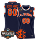 Custom Auburn Tigers Jersey 2025 Final Four Patch Basketball Stitched Navy