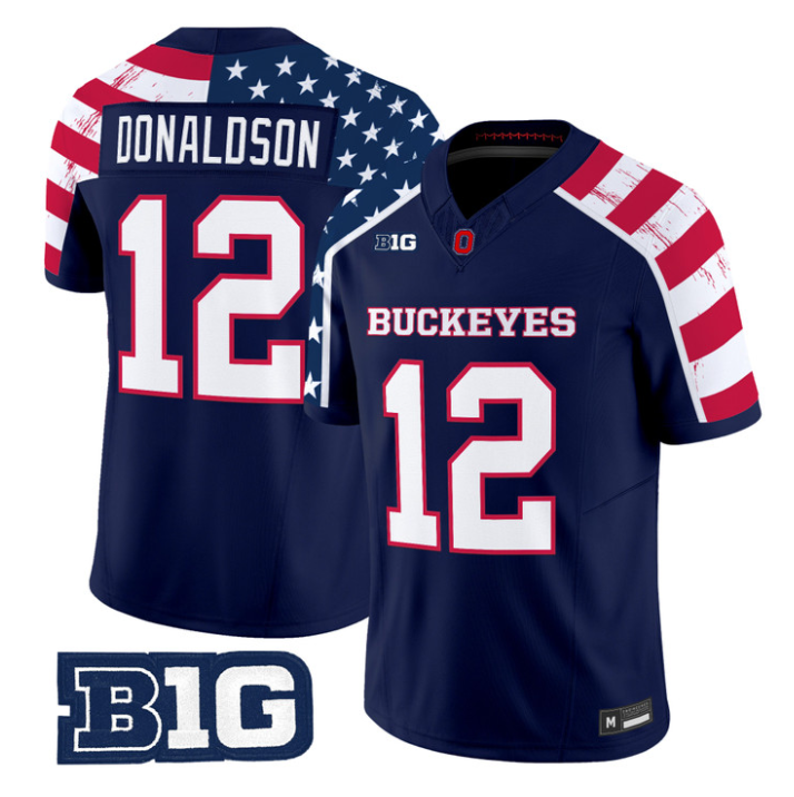 CJ Donaldson Jersey #12 Ohio State America 250 Edition Vapor Limited Stitched