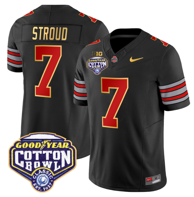 CJ Stroud Jersey #7 Ohio State 'Heritage Stripe' Cotton Bowl