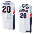 Colby Brooks Jersey Gonzaga Bulldogs College Basketball White #201