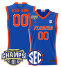 Custom Florida Gators Jersey 2025 SEC Tournament Champions Stitched Royal