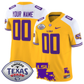Custom LSU Tigers Jersey 2024 Texas Bowl Patch Football Stitched