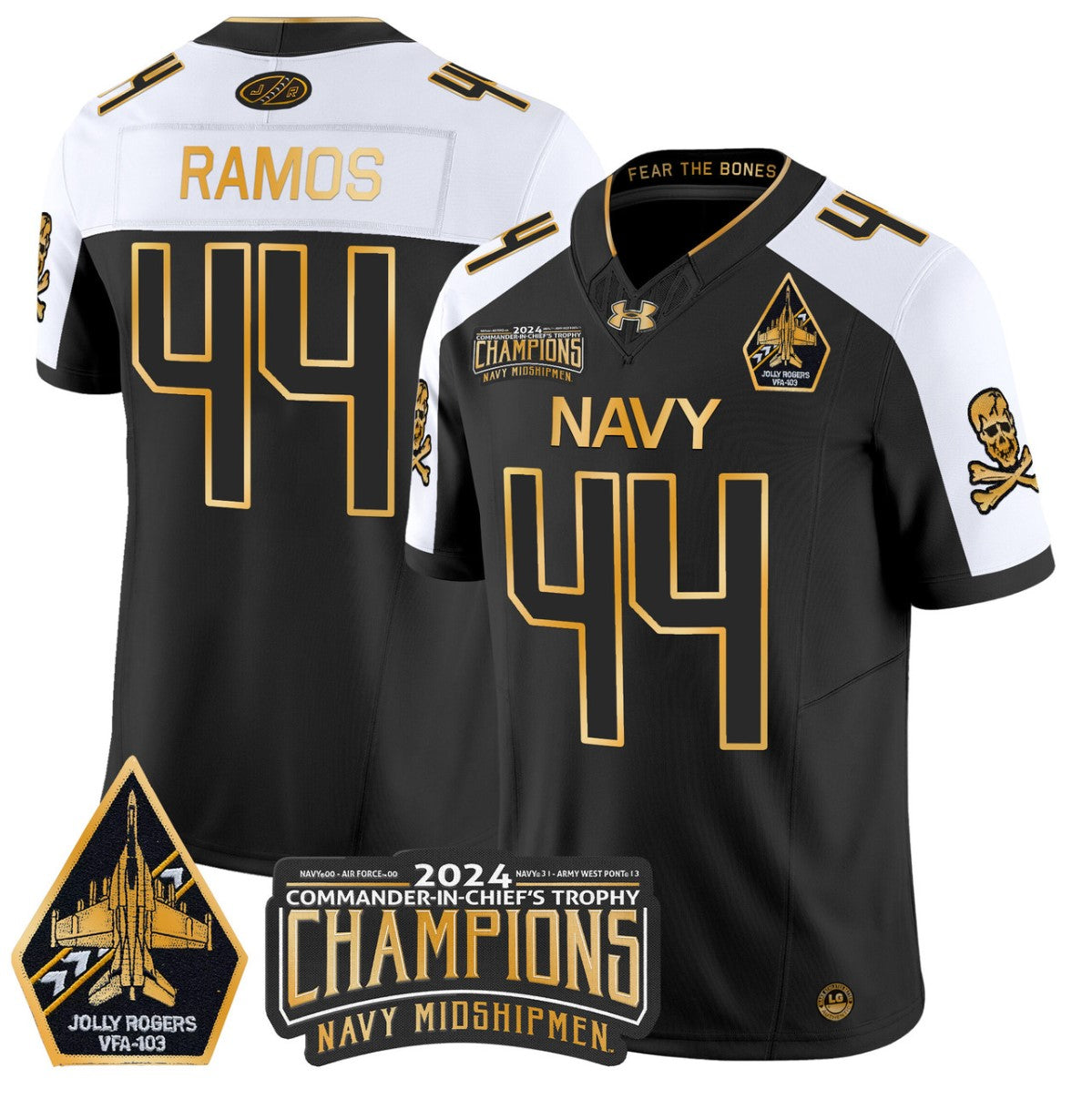 Colin Ramos Jersey #44 Navy Midshipmen Commander-in-chief's Trophy