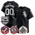 Custom Chicago White Sox Jersey 125th Anniversary World Series Champions Stitched