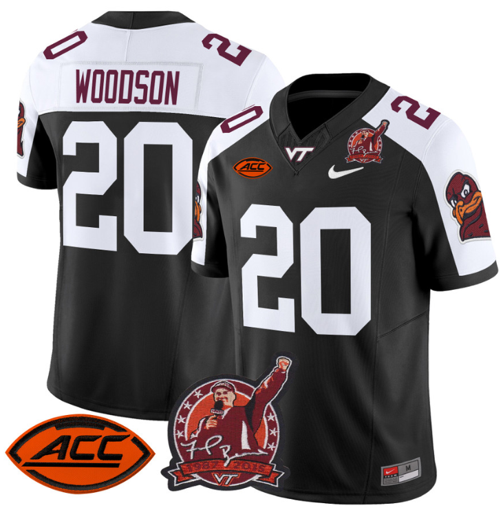 Caleb Woodson Jersey #20 Virginia Tech Hokies Coach Frank Beamer