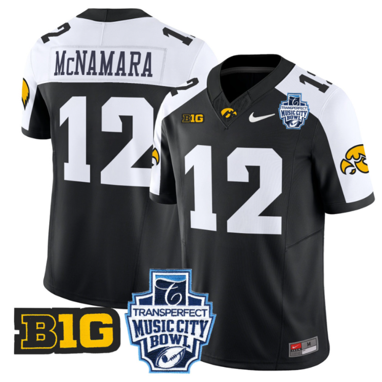 Cade McNamara Jersey #12 Iowa Hawkeyes 2024 Music City Bowl