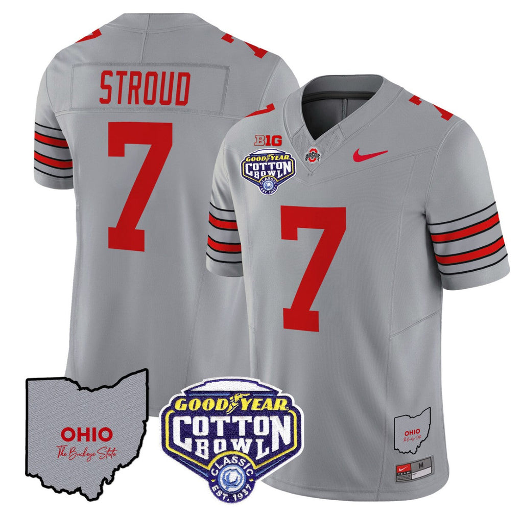 CJ Stroud Jersey #7 Ohio State Buckeyes Cotton Bowl Patch Stitched