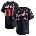 Custom Washington Nationals Jersey Name, Number Cherry Blossom Vapor Premier Limited Stitched