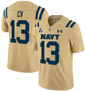 CV #13 Navy Football Gold Jersey All Stitched
