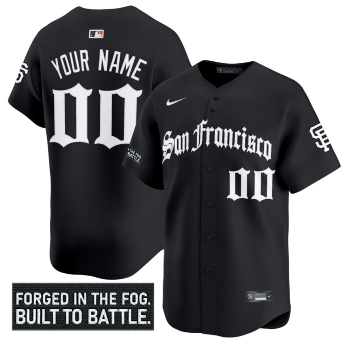 Custom San Francisco Giants Jersey Gothic Fog Edition Vapor Premier Limited Stitched