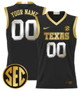Custom Texas Longhorns Jersey 2024 Lightweight Basketball Black Gold