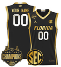 Custom Florida Gators Jersey 2025 National Champions Patch Stitched Black Gold