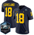 Colston Loveland Jersey #18 Michigan Wolverines ReliaQuest Bowl Patch
