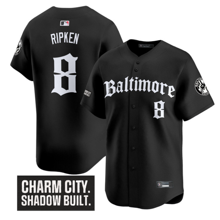 Cal Ripken Jersey #8 Baltimore Orioles Gothic Harbor Edition