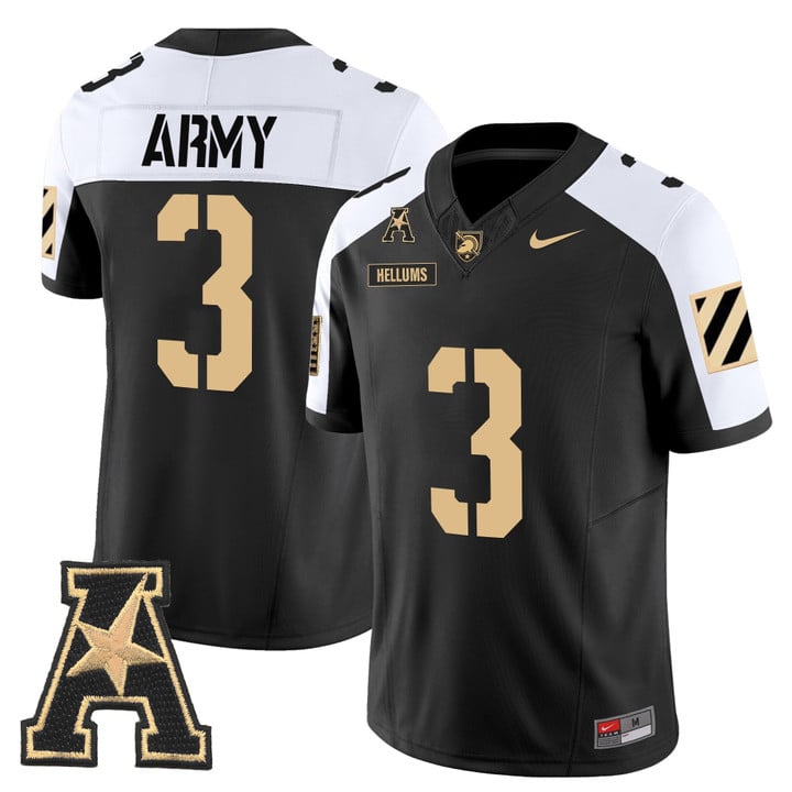 Cale Hellums Jersey #3 Army Black Knights 2025 Vapor Stitched