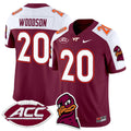Caleb Woodson Jersey #20 Virginia Tech Hokies 2025 Stitched