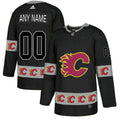 Calgary Flames Custom Black Team Logos Fashion Jersey Stitched