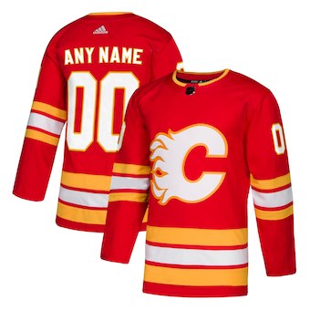 Calgary Flames Red Alternate Custom Jersey Stitched