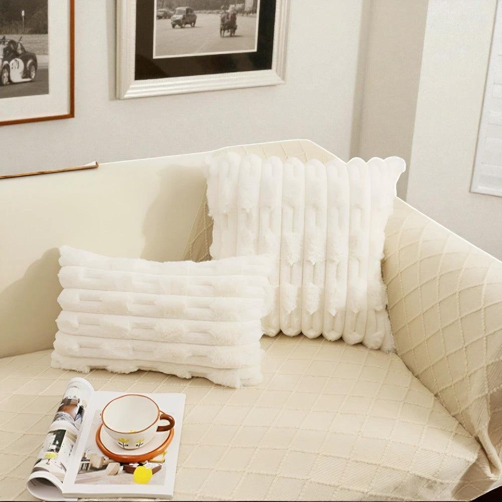Calm Weave Plush Cushion Cover