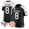 Cam Coleman Jersey #8 Texas Longhorns 2026 SEC Patch Stitched