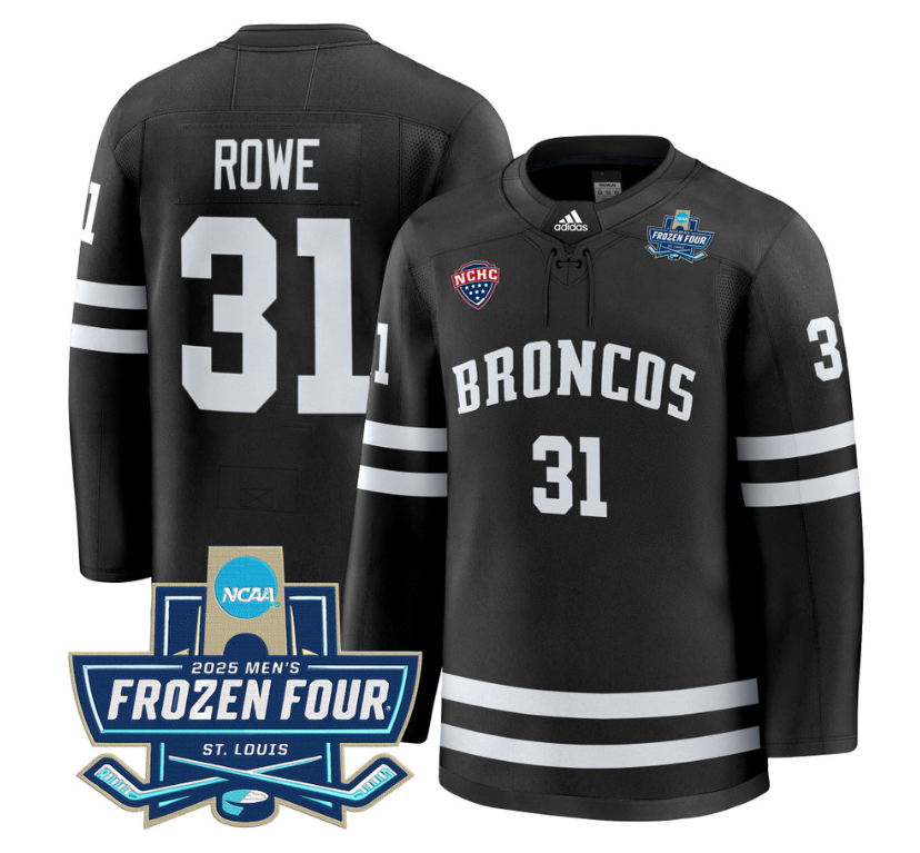 Cameron Rowe Jersey #31 Western Michigan Broncos 2025 Frozen Four Patch Stitched