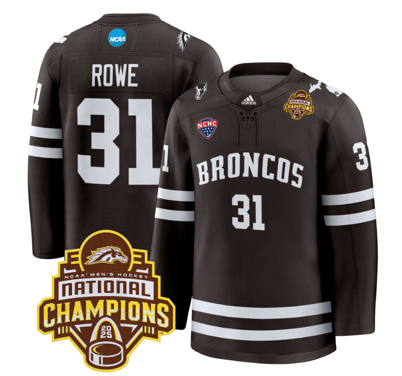 Cameron Rowe Jersey #31 Western Michigan Broncos 2025 National Champions Patch Premium Stitched