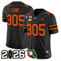 Cane Jersey #305 Miami Hurricanes 2026 CFP Final Patch Stitched