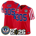 Cane Jersey #305 Miami Hurricanes America 250 Edition 2026 CFP Patch Stitched