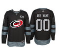 Carolina Hurricanes Black 1917-2017 100th Anniversary Stitched NHL Custom Jersey