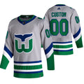 Carolina Hurricanes Custom Grey  2020-21 Reverse Retro Alternate NHL Jersey Stitched