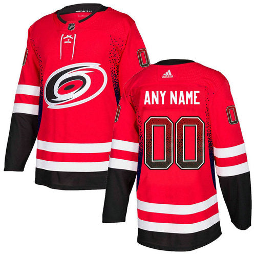 Carolina Hurricanes Red Customized Drift Fashion Jersey Stitched