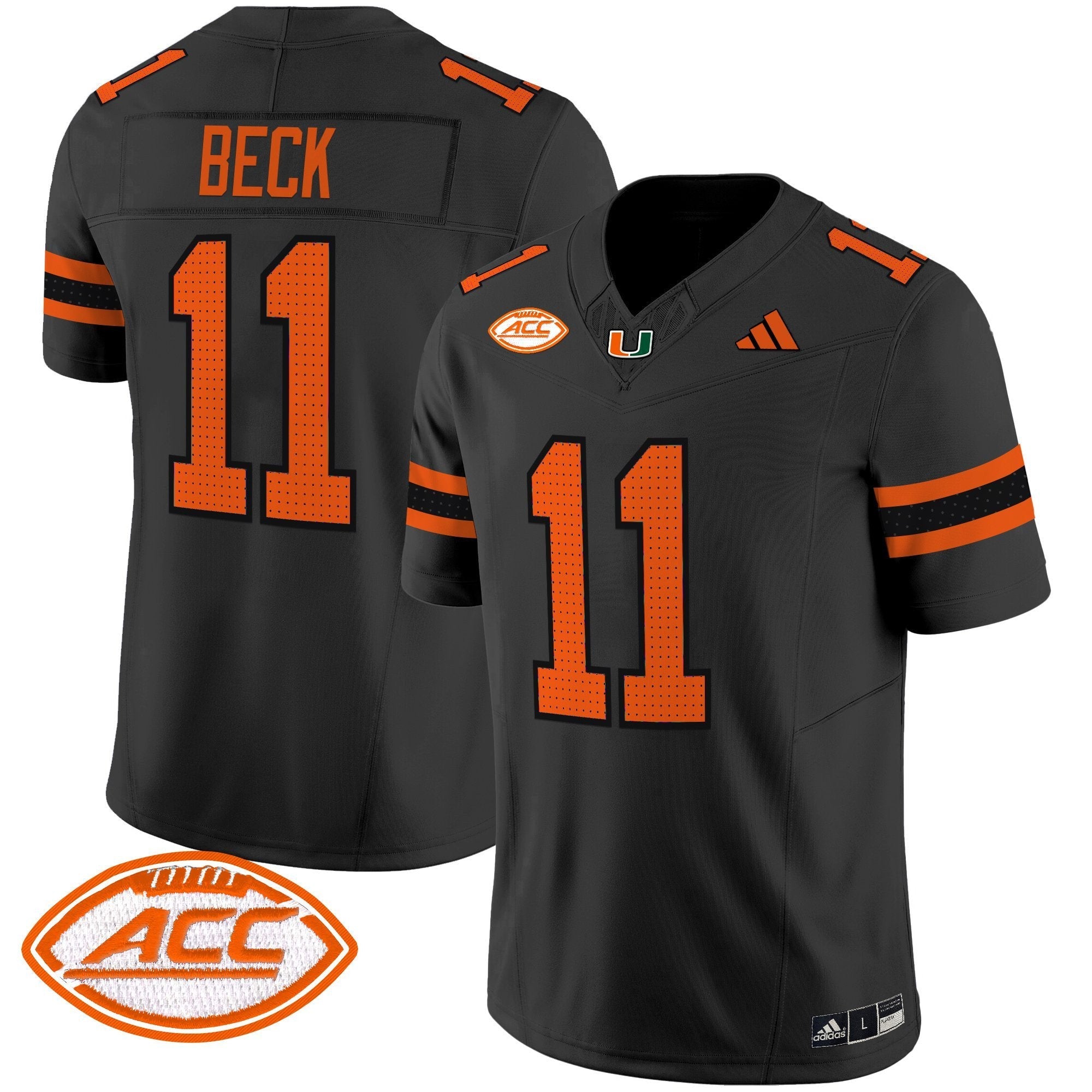 Carson Beck Jersey #11 Miami Hurricanes 2025 Limited Stitched