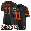 Carson Beck Jersey #11 Miami Hurricanes 2026 CFP Final Patch Stitched