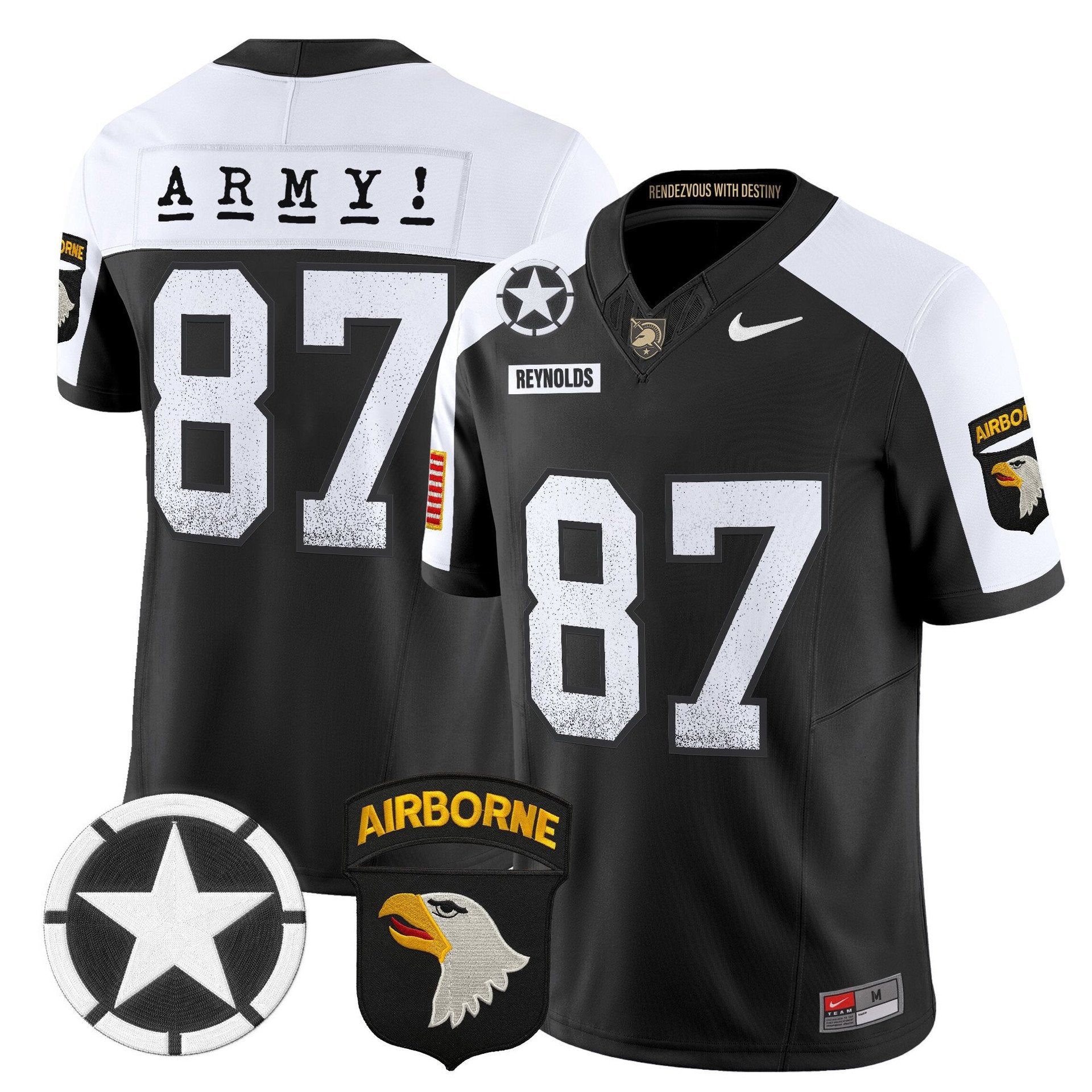 Casey Reynolds Jersey #87 Army Black Knights 2025 Screaming Eagles