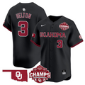 Chaney Helton Jersey #3 Oklahoma Sooners 2025 SEC Champions Patch Limited Stitched