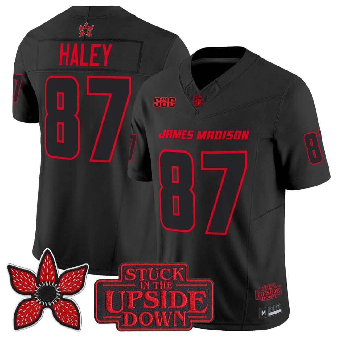 Charles Haley Jersey #87 James Madison Dukes Stranger Things Edition Stitched