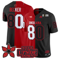Charlie Becker Jersey #80 Indiana Hoosiers Upside Down Edition Vapor Stitched