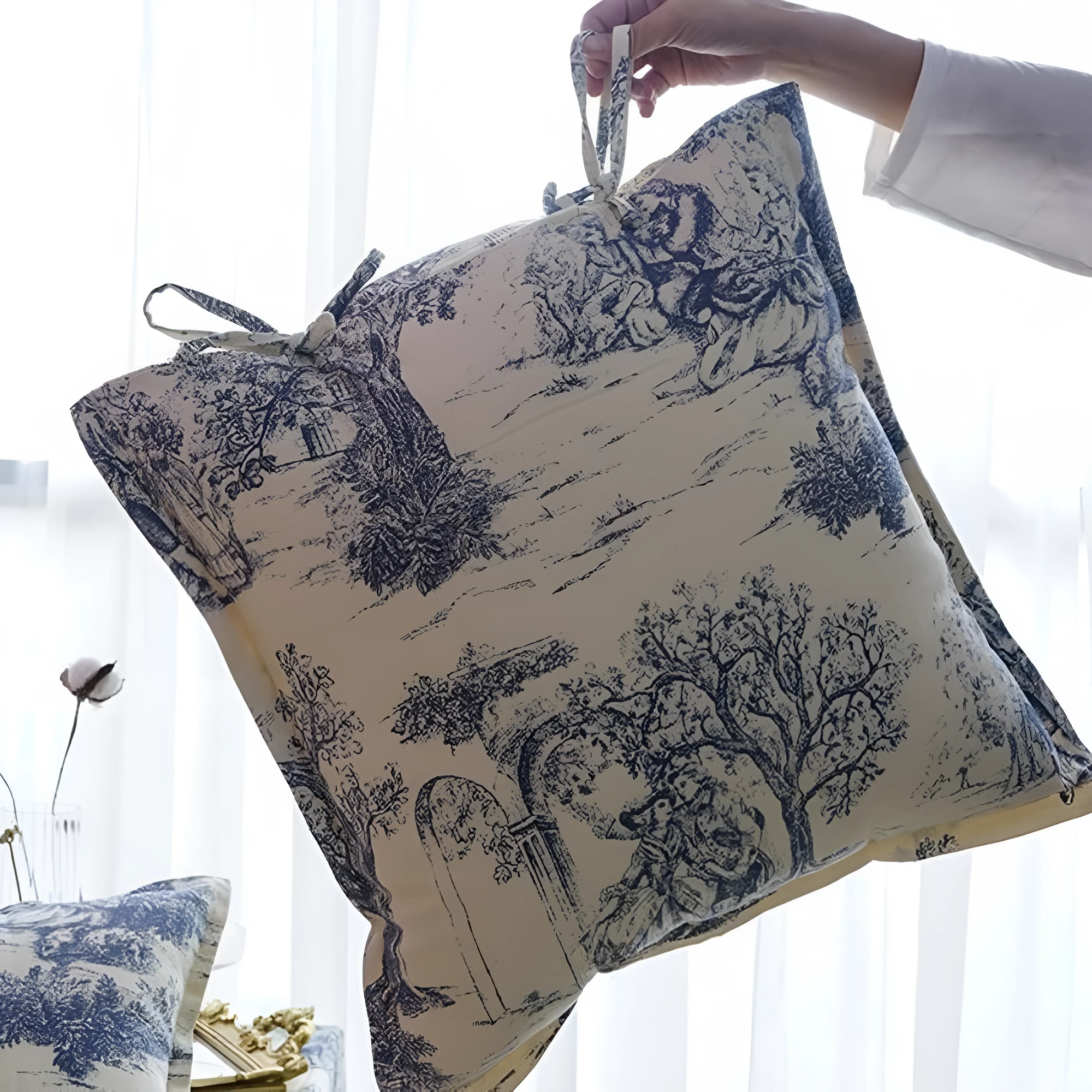 Chateau Vintage Print Cushion Cover