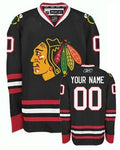 Chicago Blackhawks Customized Black Jersey Stitched