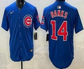 Chicago Cubs #14 Ernie Banks Blue Limited Jersey Stitched