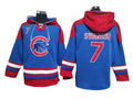 Chicago Cubs #7 Dansby Swanson Blue Ageless Must-Have Lace-Up Pullover Hoodie