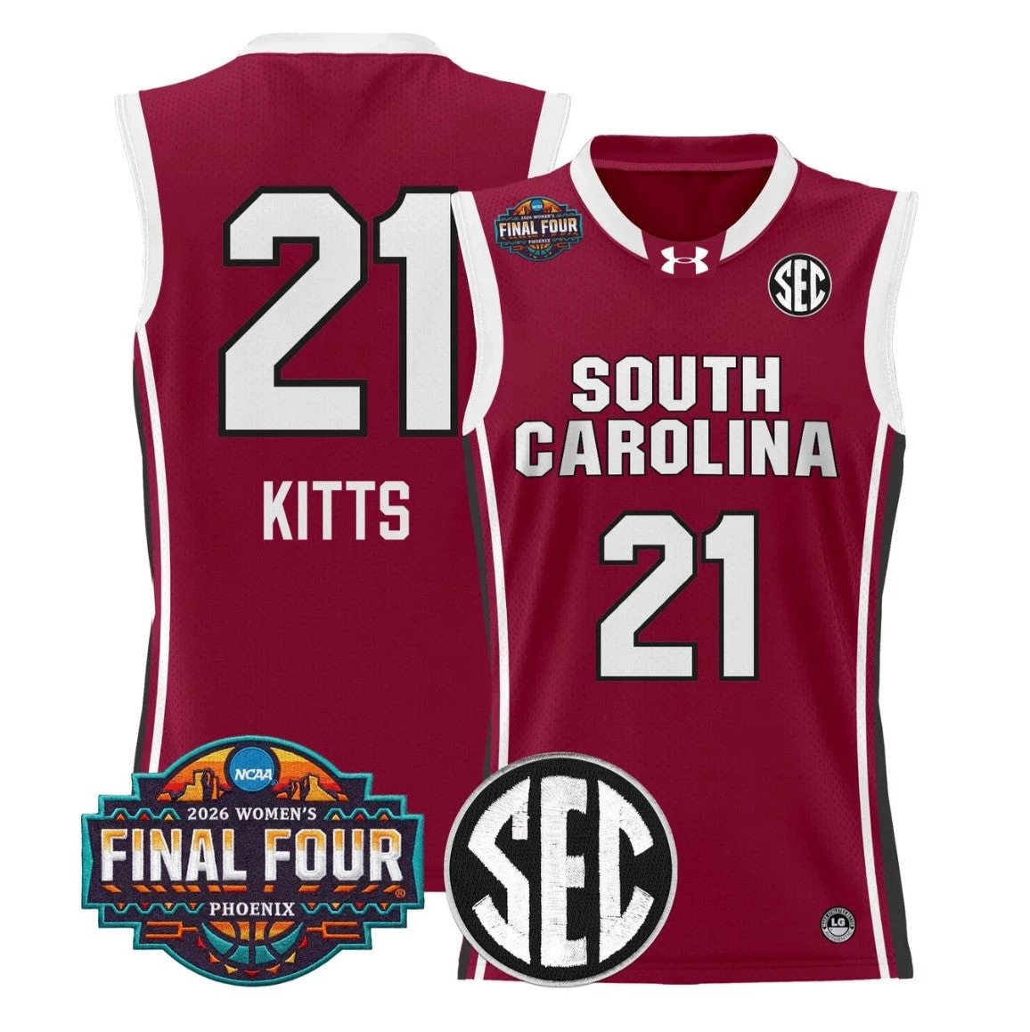 Chloe Kitts Jersey #21 South Carolina 2026 Final Four Stitched Garnet