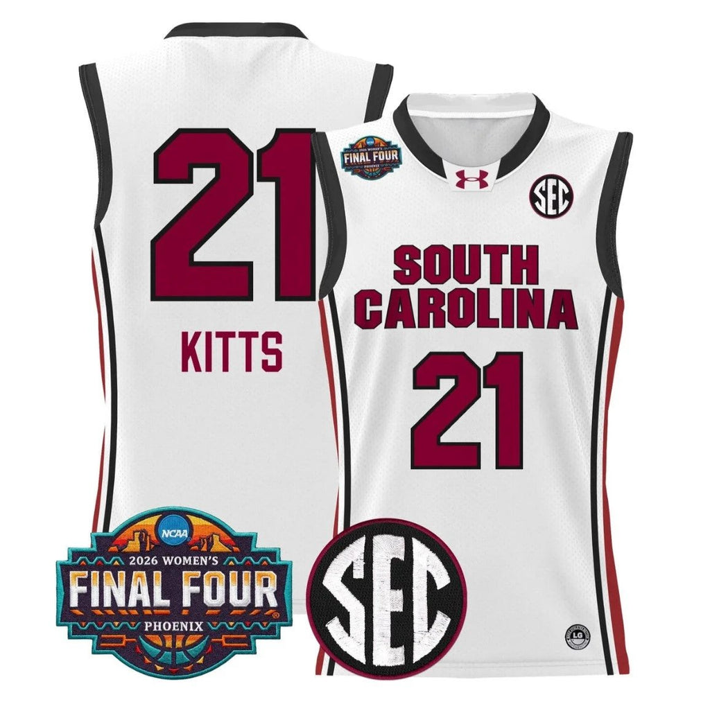 Chloe Kitts Jersey #21 South Carolina 2026 Final Four Stitched White